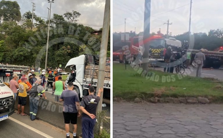 BR-101 é interditada em Viana após acidente