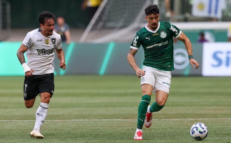 Buscando encostar nos líderes, Botafogo e Palmeiras se enfrentam no Engenhão