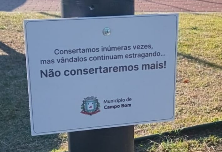 Cidade do RS se nega a trocar luminárias vandalizadas: ‘Desperdício de recursos’