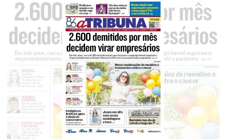 Confira os destaques do jornal A Tribuna deste domingo