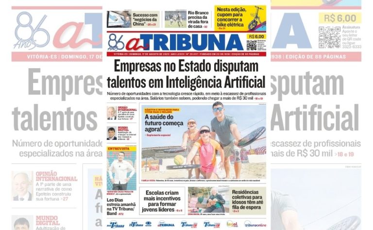 Confira os destaques do jornal A Tribuna deste domingo