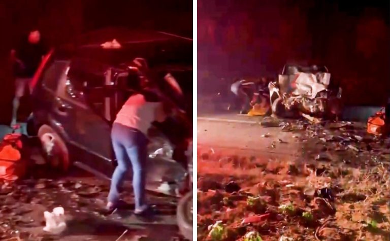 Morre segunda vítima de acidente na BR-101 que envolveu dois carros e moto