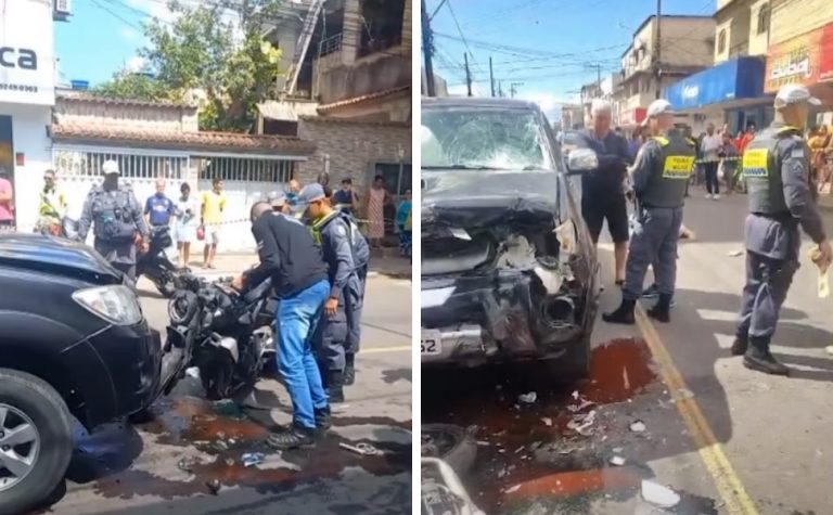 Motociclista morre ao bater de frente com caminhonete em Vila Velha