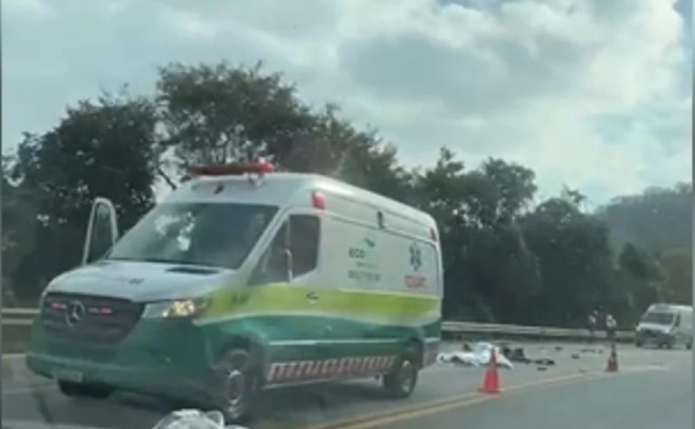 Motociclista morre em acidente na BR-101 em Rio Novo do Sul
