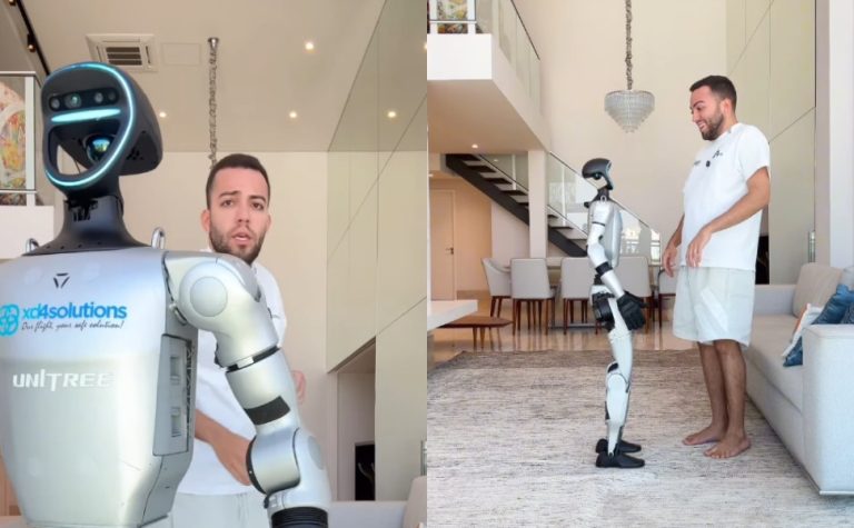 VÍDEO | Influenciador Lucas Rangel compra robô chinês de R$ 230 mil
