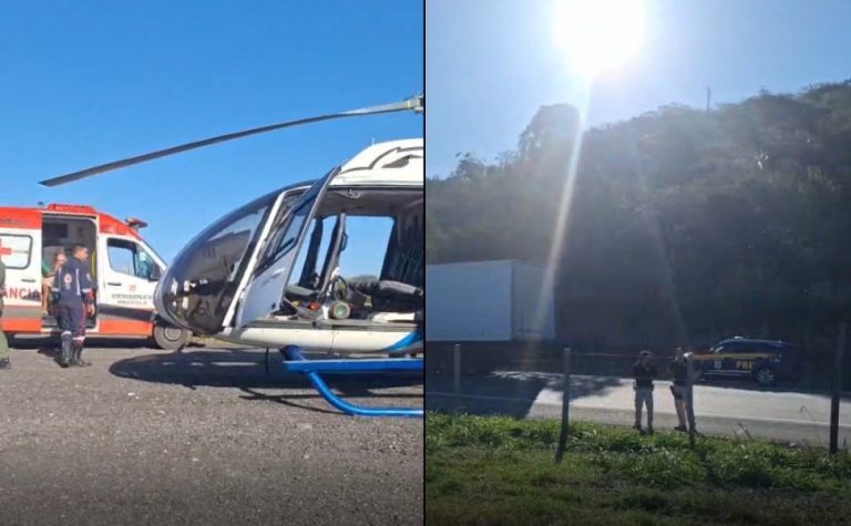 Atleta belga de parapente é resgatado após cair às margens da BR-101 no Sul do ES