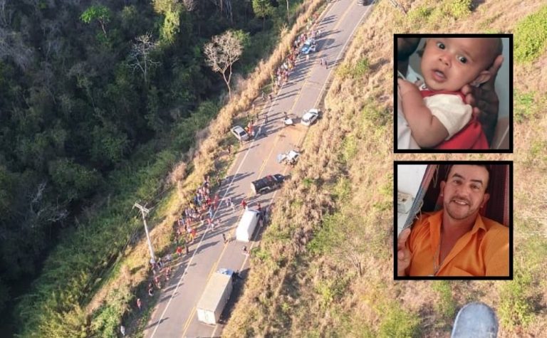 Bebê e homem morrem e outras 5 pessoas ficam feridas em acidente em Alto Rio Novo