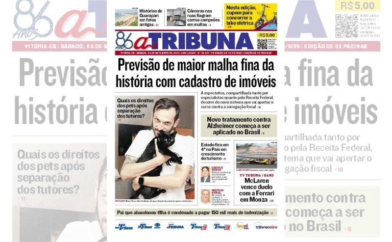 Confira os destaques do jornal A Tribuna desta sábado