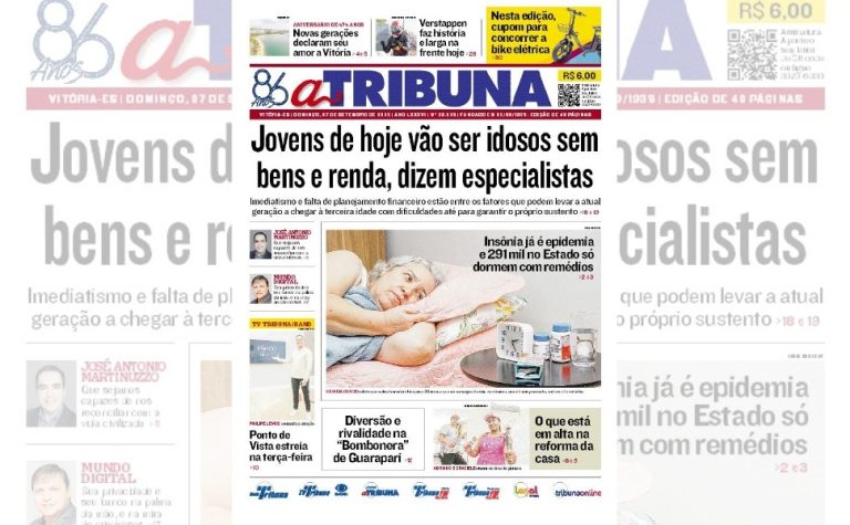 Confira os destaques do jornal A Tribuna deste domingo