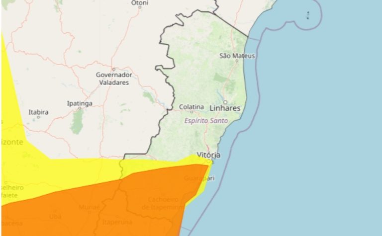 ES em alerta para tempestade, granizo e queda brusca de temperatura