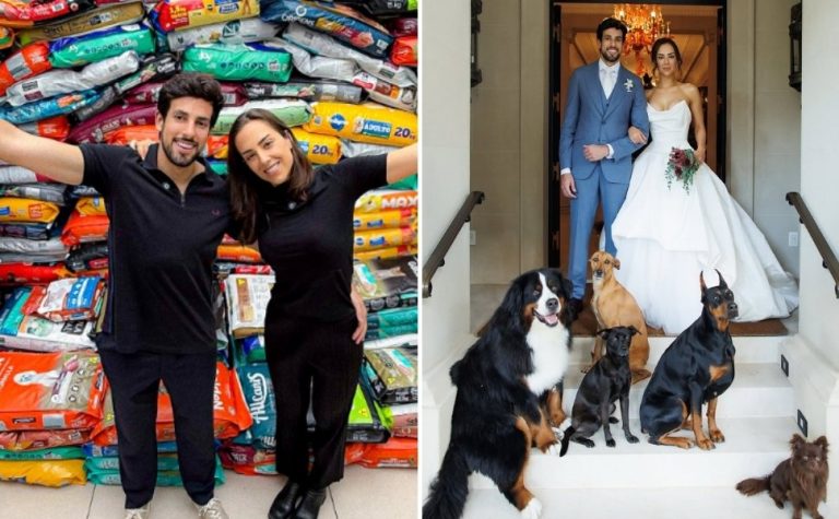 Filha de Faustão e marido pediram ração para pets em vez de presentes de casamento