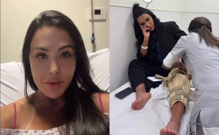 Gracyanne Barbosa aparece em hospital após se machucar na ‘Dança dos Famosos’