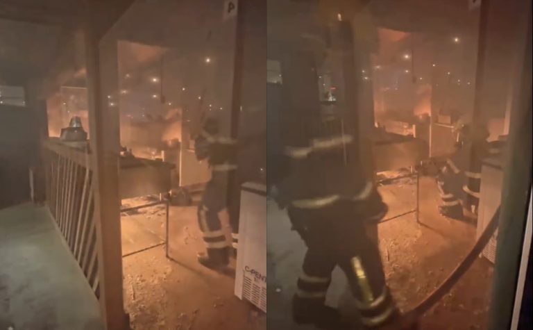Incêndio destrói pizzaria e deixa funcionário ferido em Colatina