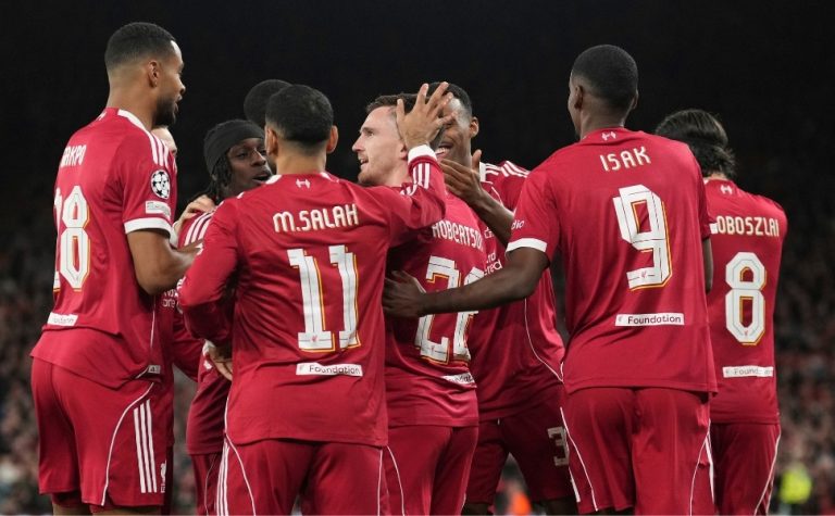 Liverpool marca nos acréscimos e ganha no sufoco do Atlético de Madrid