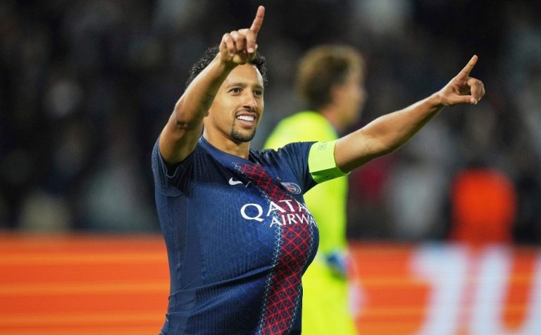 Marquinhos completa 12 anos da estreia no PSG com gol e campeão larga com goleada