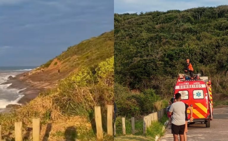 Turista chinês cai no mar e é resgatado de helicóptero em Guarapari