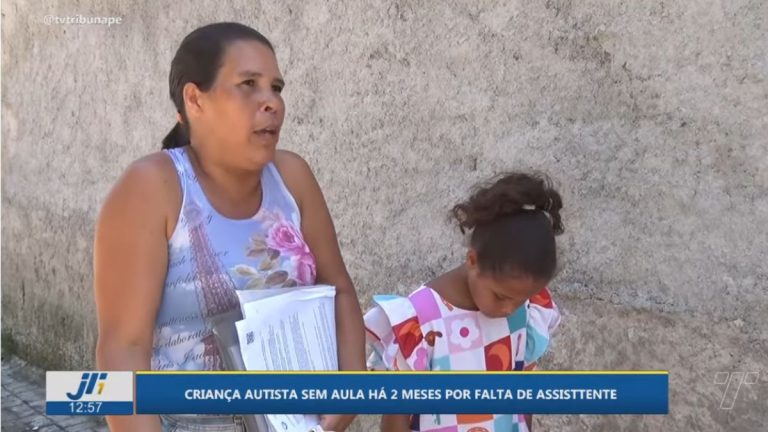Autista de 9 anos fica sem aulas por falta de assistente no Recife