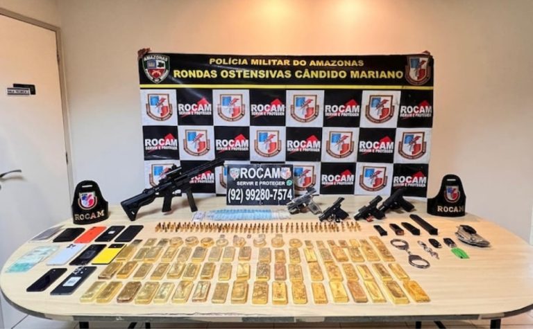 Barras de ouro avaliadas em R$ 45 mi são apreendidas e três policiais são presos