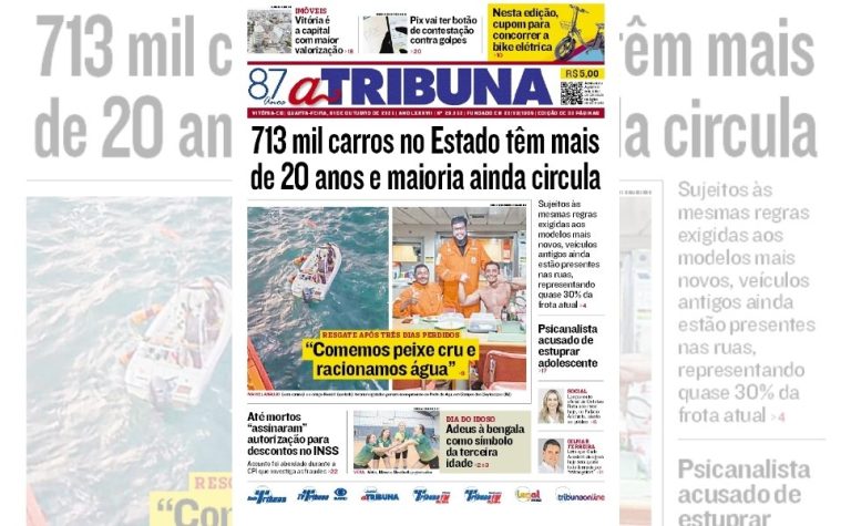 Confira os destaques do jornal A Tribuna desta quarta-feira