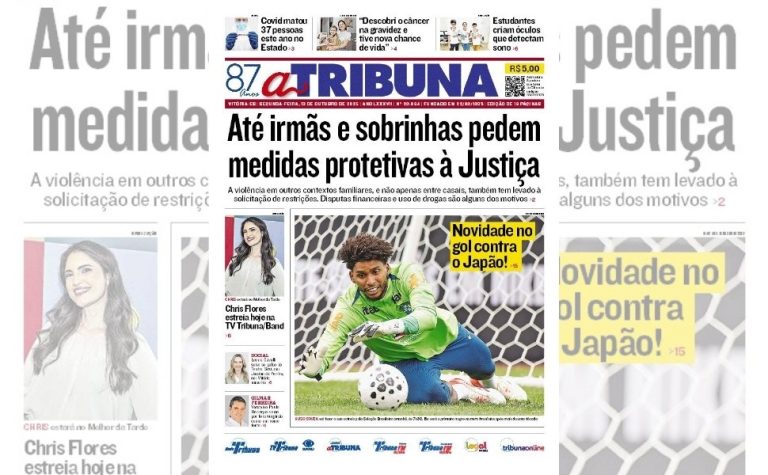 Confira os destaques do jornal A Tribuna desta segunda-feira