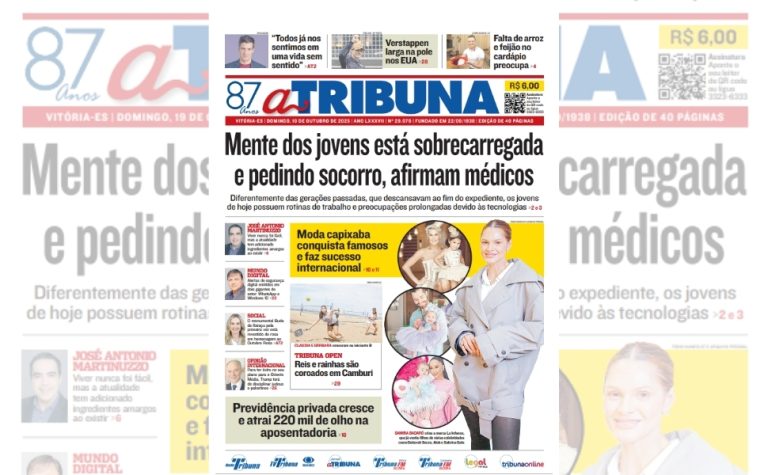 Confira os destaques do jornal A Tribuna deste domingo