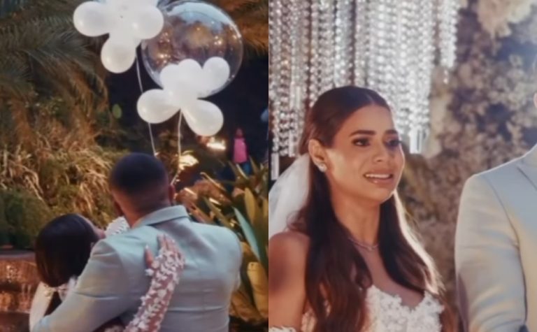 Lexa e Ricardo Vianna se emocionam em homenagem à filha durante casamento