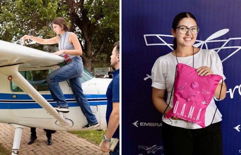Meninas ganham asas: programa oferece voo de descoberta durante evento no Recife