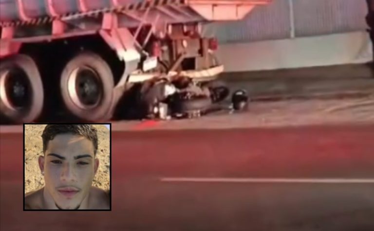 Motociclista morre após perder o controle e bater em caminhão no Norte do ES