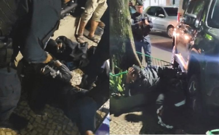 Motorista reage a assalto e atropela criminosos, que ficam presos embaixo do carro