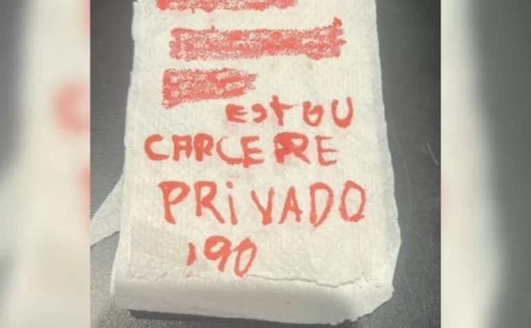 Mulher deixa pedido de socorro em rolo de papel higiênico em SC: ‘Cárcere privado’