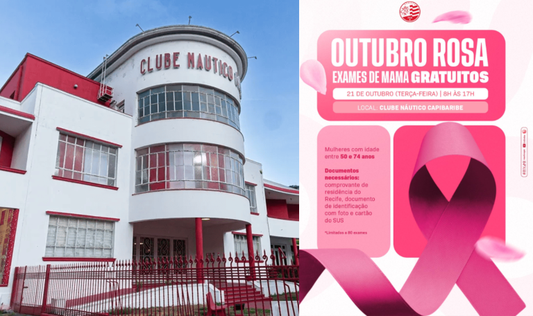 Náutico realiza exames de mama nesta terça-feira (21). Veja como participar: