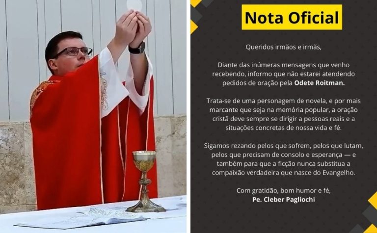 Padre dá resposta afiada a fãs de ‘Vale Tudo’ que pedem orações por Odete Roitman