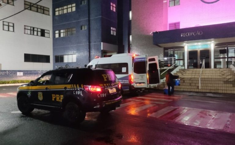 Polícia Rodoviária realiza transporte de órgãos no Espírito Santo