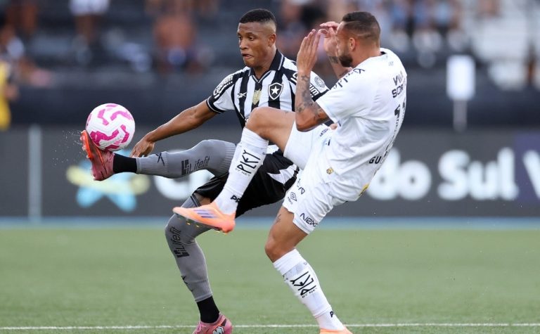 Santos sofre gol mais rápido do Brasileiro, mas reage e empata com Botafogo no Rio