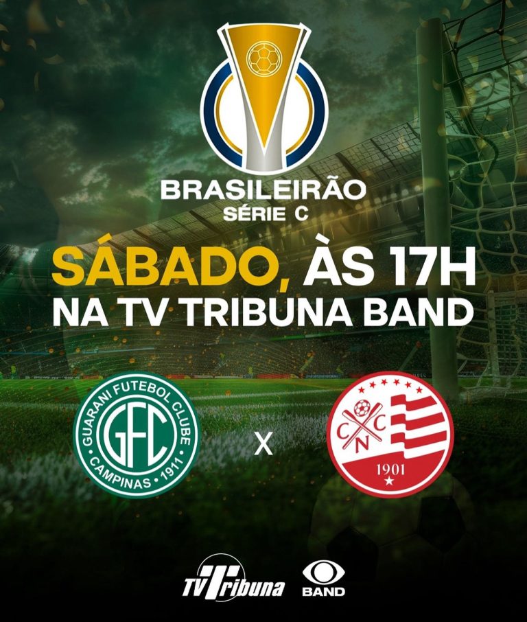 TV Tribuna transmite Guarani x Náutico neste sábado (4)