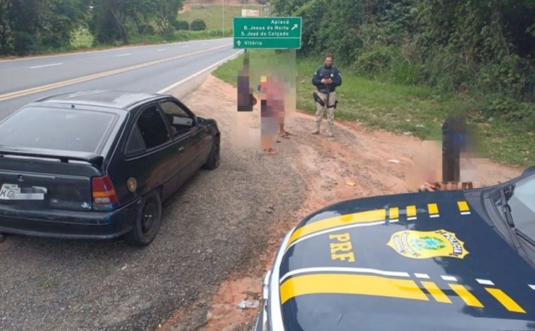 Adolescente de 14 anos é flagrado dirigindo carro com 7 familiares na BR-101 no ES