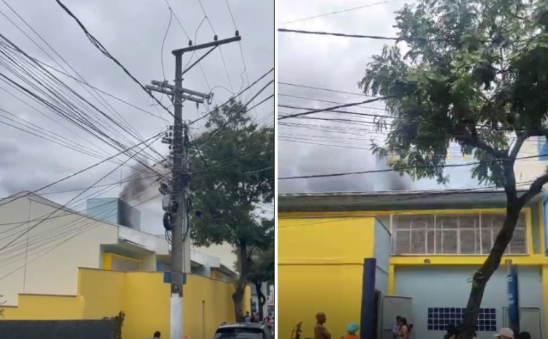Ala de escola pega fogo durante manutenção na parte elétrica em Vitória