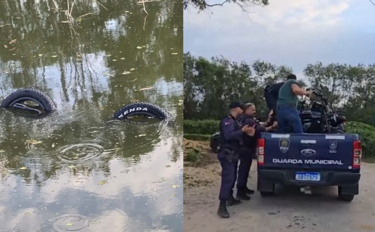 Bicicletas elétricas são encontradas submersas em valão de Vila Velha