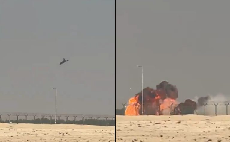 Caça da Índia cai durante show aéreo em Dubai; piloto morre