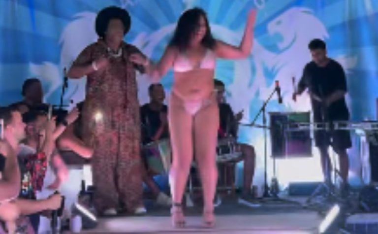 Candidata à corte do Carnaval Capixaba viraliza por usar tornozeleira eletrônica