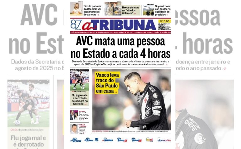 Confira os destaques do jornal A Tribuna desta segunda-feira