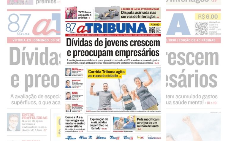 Confira os destaques do jornal A Tribuna deste domingo