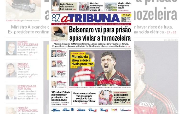 Confira os destaques do jornal A Tribuna deste domingo