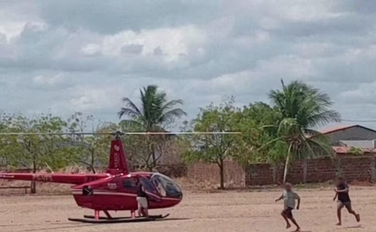 Passageiros de helicóptero são assaltados após pouso de emergência no Ceará