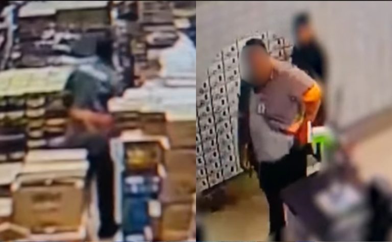 VÍDEO | Funcionário é preso suspeito de furtar bebidas de supermercado