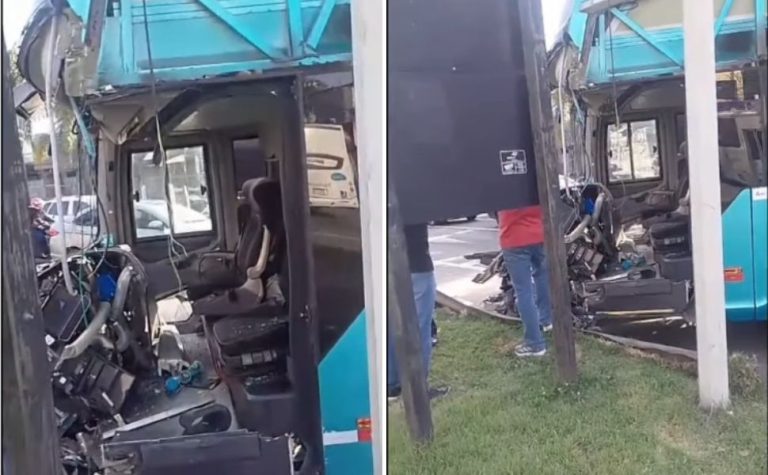 Acidente entre ônibus de viagem e carreta complica trânsito na Serra
