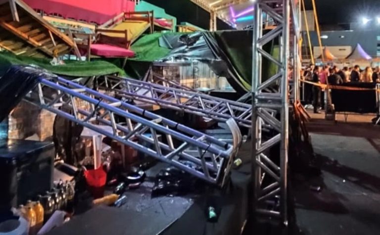 Camarote cai, deixa feridos e interrompe show no litoral de SC