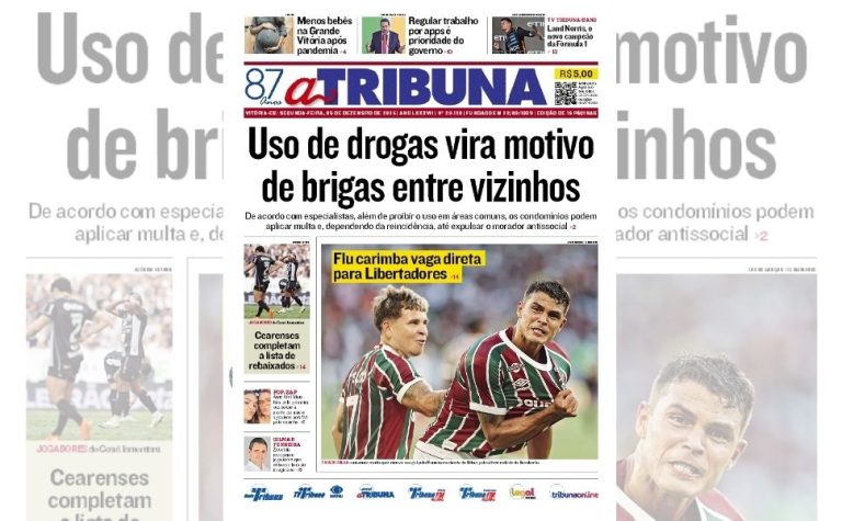 Confira os destaques do jornal A Tribuna desta segunda-feira
