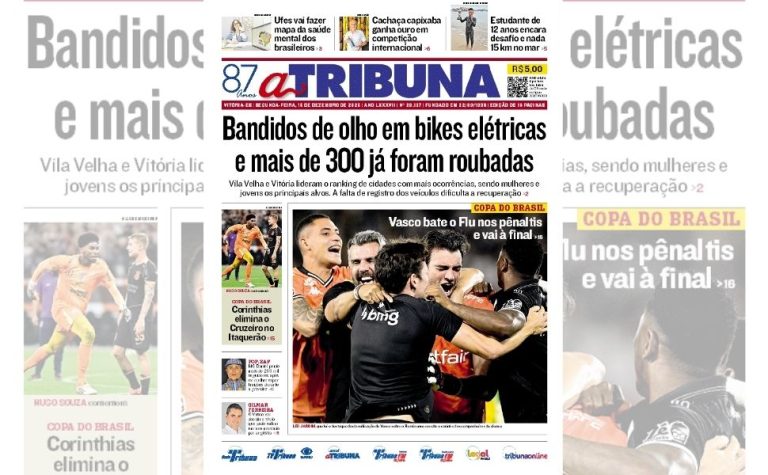 Confira os destaques do jornal A Tribuna desta segunda-feira