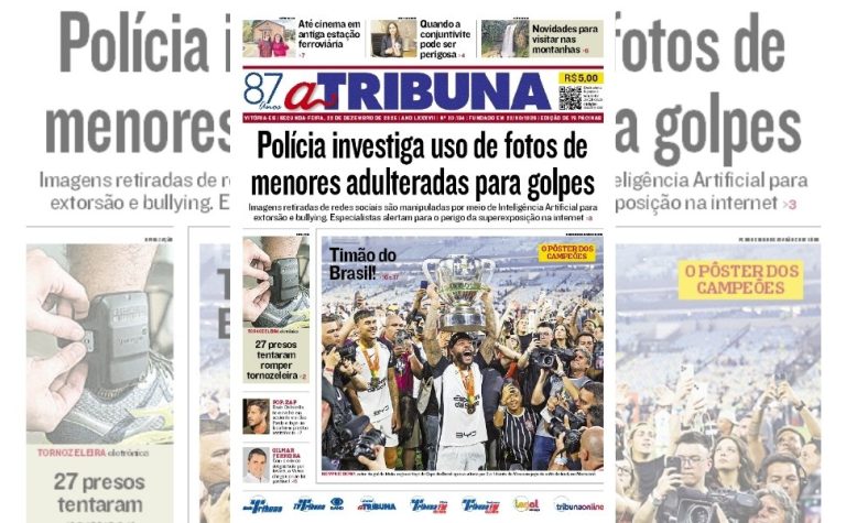 Confira os destaques do jornal A Tribuna desta segunda-feira
